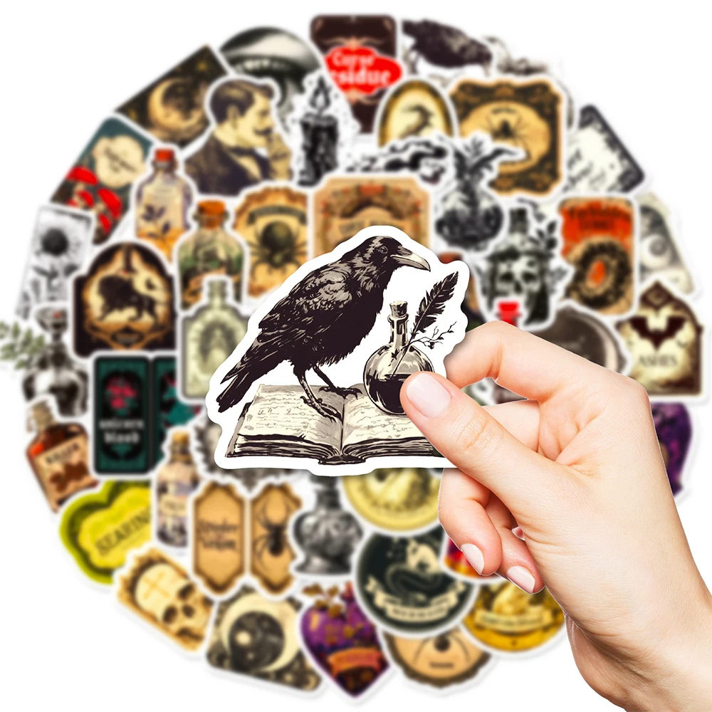 10/30/50pcs Cool Gothic Pharmacist Stickers Retro Potion Bottle Witch Graffiti Decals Guitar Notebook Phone Bike Sticker Packing
10/30/50pcs Cool Gothic Pharmacist Stickers Retro Potion Bottle Witch Graffiti Decals Guitar Notebook Phone Bike Sticker Packing