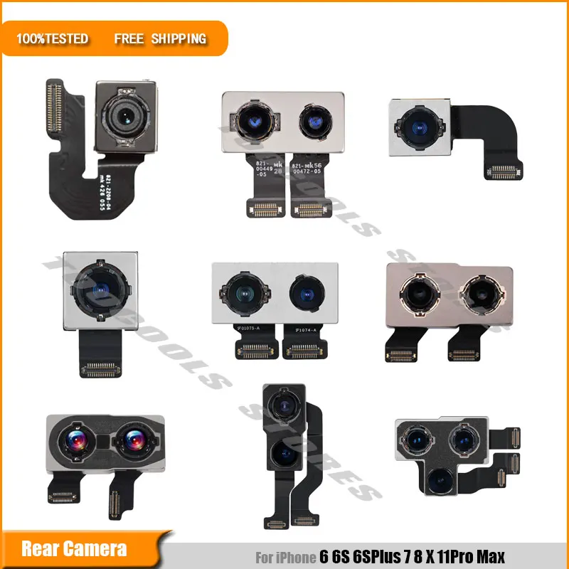 No repair Rear Camera For iPhone 6 7 8 X XsMax 11 11ProMax Back Camera Rear Main Lens Flex Cable Camera module Repair Parts
No repair Rear Camera For iPhone 6 7 8 X XsMax 11 11ProMax Back Camera Rear Main Lens Flex Cable Camera module Repair Parts