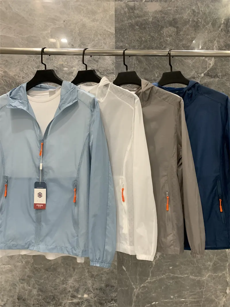 Lightweight Outdoor Jacket Laser-Punched Breathable Summer Casual Men's Hooded Coat Couples Outerwear
Lightweight Outdoor Jacket Laser-Punched Breathable Summer Casual Men's Hooded Coat Couples Outerwear