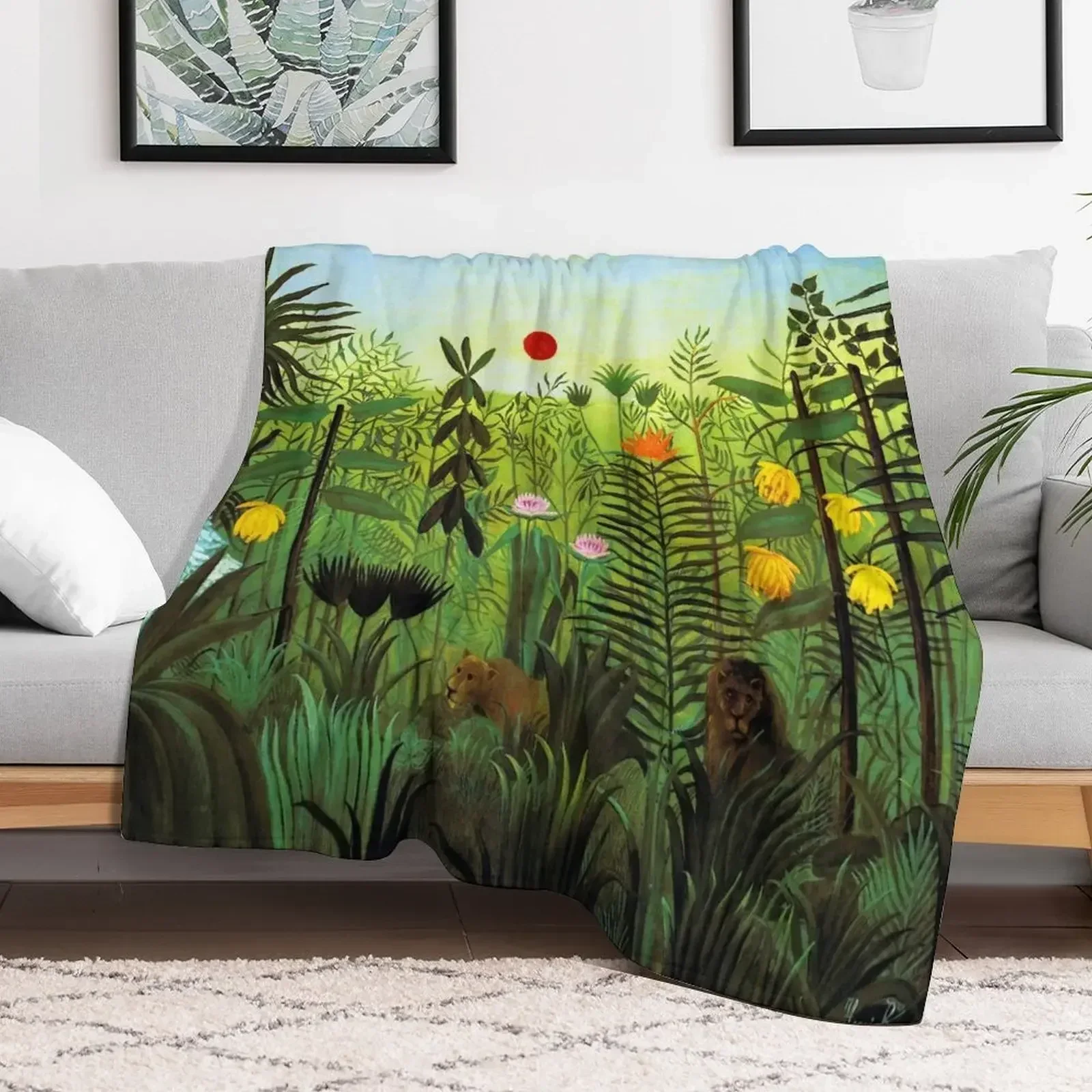Henri Rousseau Exotic Landscape with Lion and Lioness in Africa, 1903-1910 Throw Blanket Soft manga Blankets
Henri Rousseau Exotic Landscape with Lion and Lioness in Africa, 1903-1910 Throw Blanket Soft manga Blankets