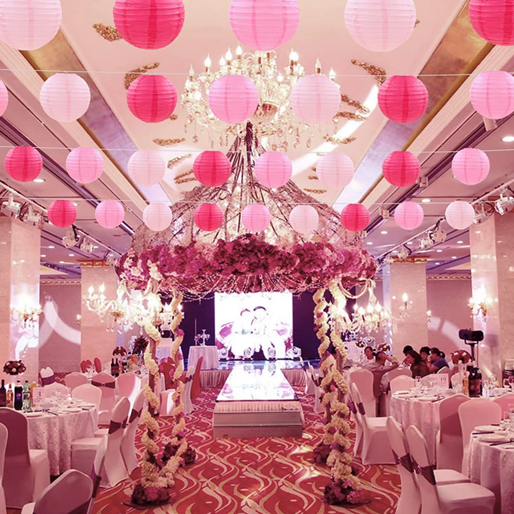 12pcs Paper Lantern Set Round Hanging Decorative Small PinkRed Shading Festival Wedding Party Decoration Style
12pcs Paper Lantern Set Round Hanging Decorative Small PinkRed Shading Festival Wedding Party Decoration Style