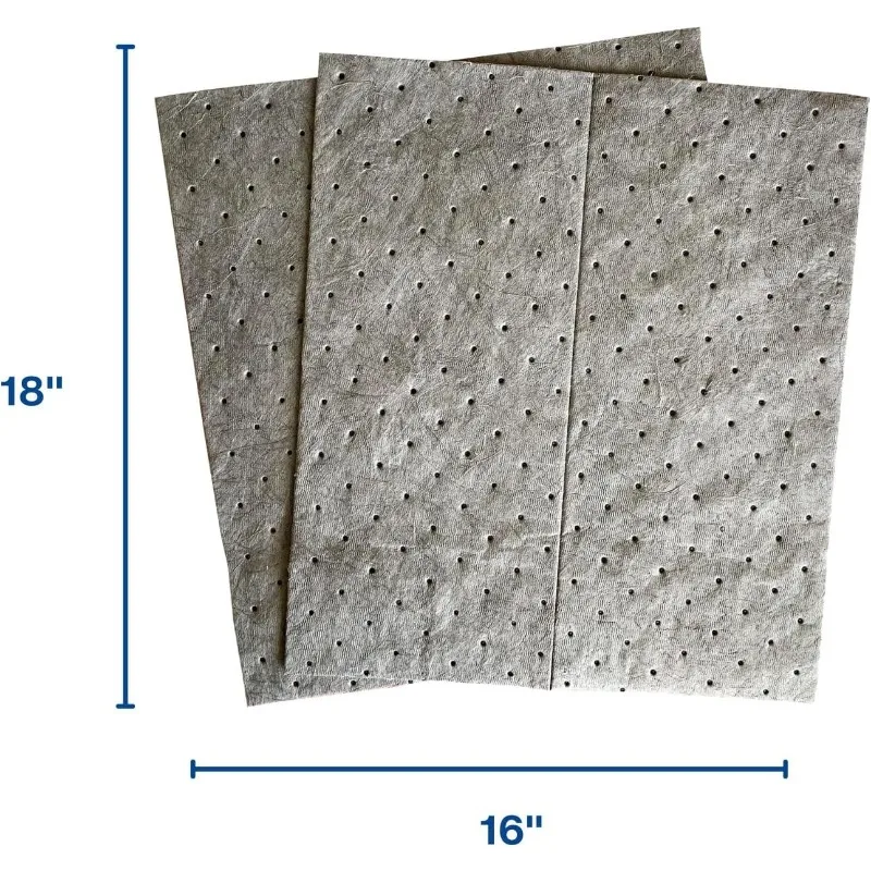 Light-Duty Absorbent Pads - 16" x 18", 200-Pack - Universal Leak, Drip, and Spill Control, 30 Gal Absorbency - SFG-70
Light-Duty Absorbent Pads - 16" x 18", 200-Pack - Universal Leak, Drip, and Spill Control, 30 Gal Absorbency - SFG-70