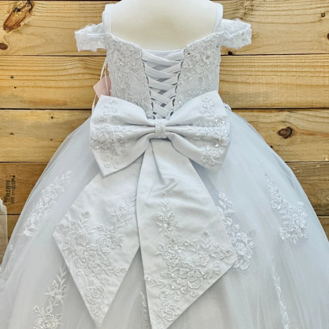 Customized Flower Girl Dress For Wedding Appliques Bow Sleeveless High Waist Floor Length Kids Birthday First Communion Gown
Customized Flower Girl Dress For Wedding Appliques Bow Sleeveless High Waist Floor Length Kids Birthday First Communion Gown