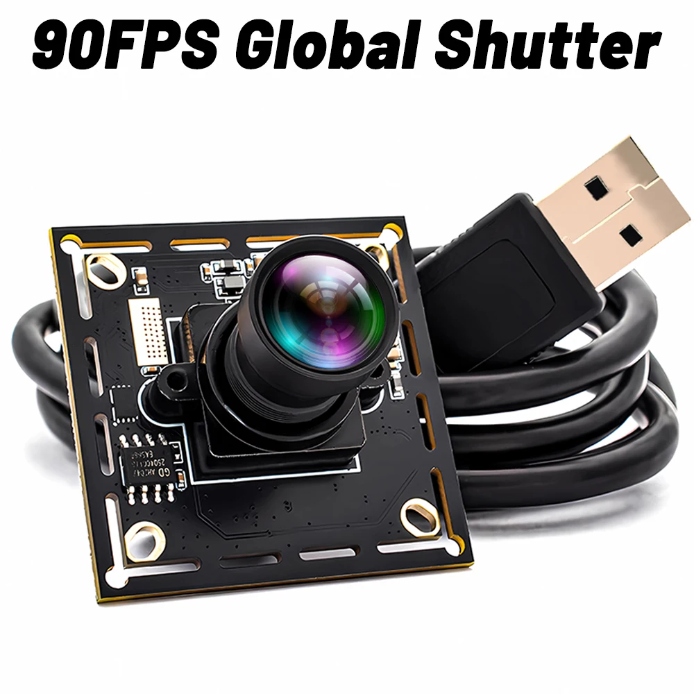WGWK 1080P 90FPS Global Shutter High Frame Rate AR0234 USB Camera Industrial Module UVC Plug Play With No Distortion M12 Lens
WGWK 1080P 90FPS Global Shutter High Frame Rate AR0234 USB Camera Industrial Module UVC Plug Play With No Distortion M12 Lens