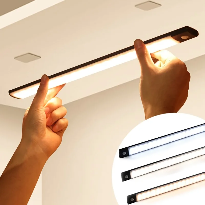 Motion Sensor Cabinet Night Light Led USB LED Lights Kitchen Closet Wardrobe Rechargeable Magnetic Lamp For Home Lighting
Motion Sensor Cabinet Night Light Led USB LED Lights Kitchen Closet Wardrobe Rechargeable Magnetic Lamp For Home Lighting
