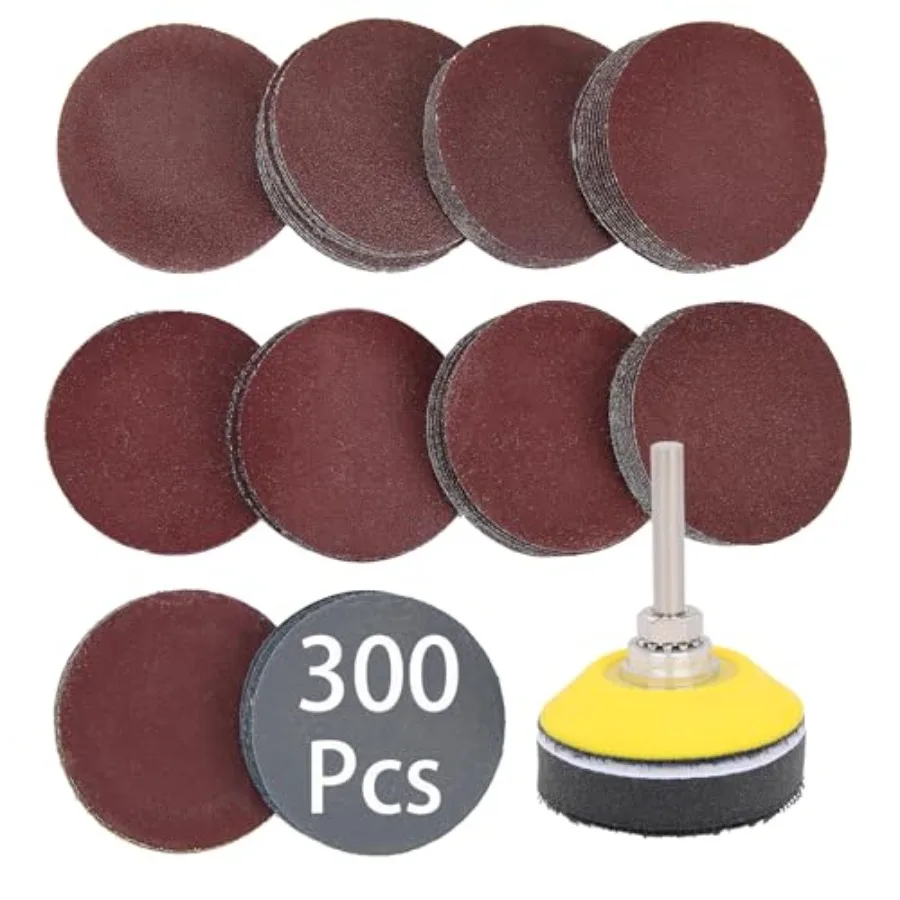 300 Pieces 2 Inch Sanding Discs, 80-3000 Grit Sandpaper with 1/4" Shank Backing Plate and Soft Foam Buffering Pad, for Drill Gr
300 Pieces 2 Inch Sanding Discs, 80-3000 Grit Sandpaper with 1/4" Shank Backing Plate and Soft Foam Buffering Pad, for Drill Gr