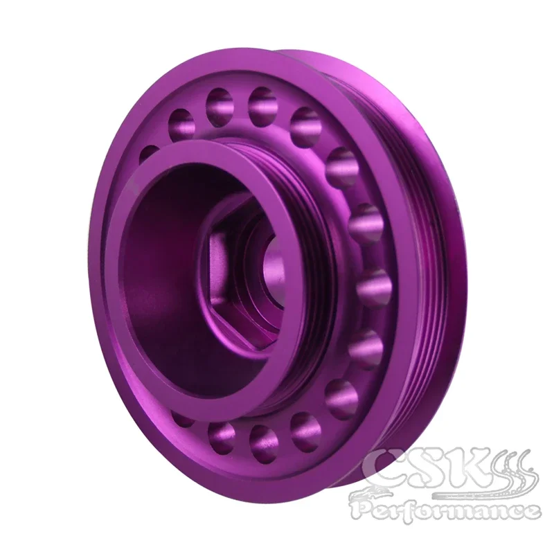 Light Weight Aluminum Crank Crankshaft Pulley For 93-01 Honda Prelude H22 VTEC Purple/Gray
Light Weight Aluminum Crank Crankshaft Pulley For 93-01 Honda Prelude H22 VTEC Purple/Gray