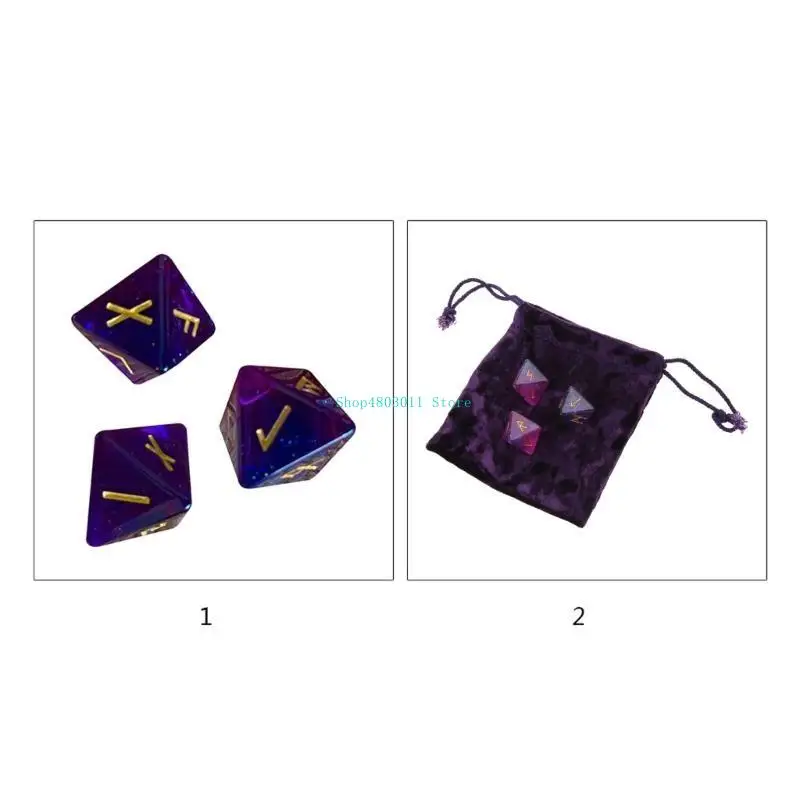 T3LD 3 Pcs 8-Sided Resin Assorted Polyhedral Set Divination Table Board Roll Party Cards Playing Game
T3LD 3 Pcs 8-Sided Resin Assorted Polyhedral Set Divination Table Board Roll Party Cards Playing Game
