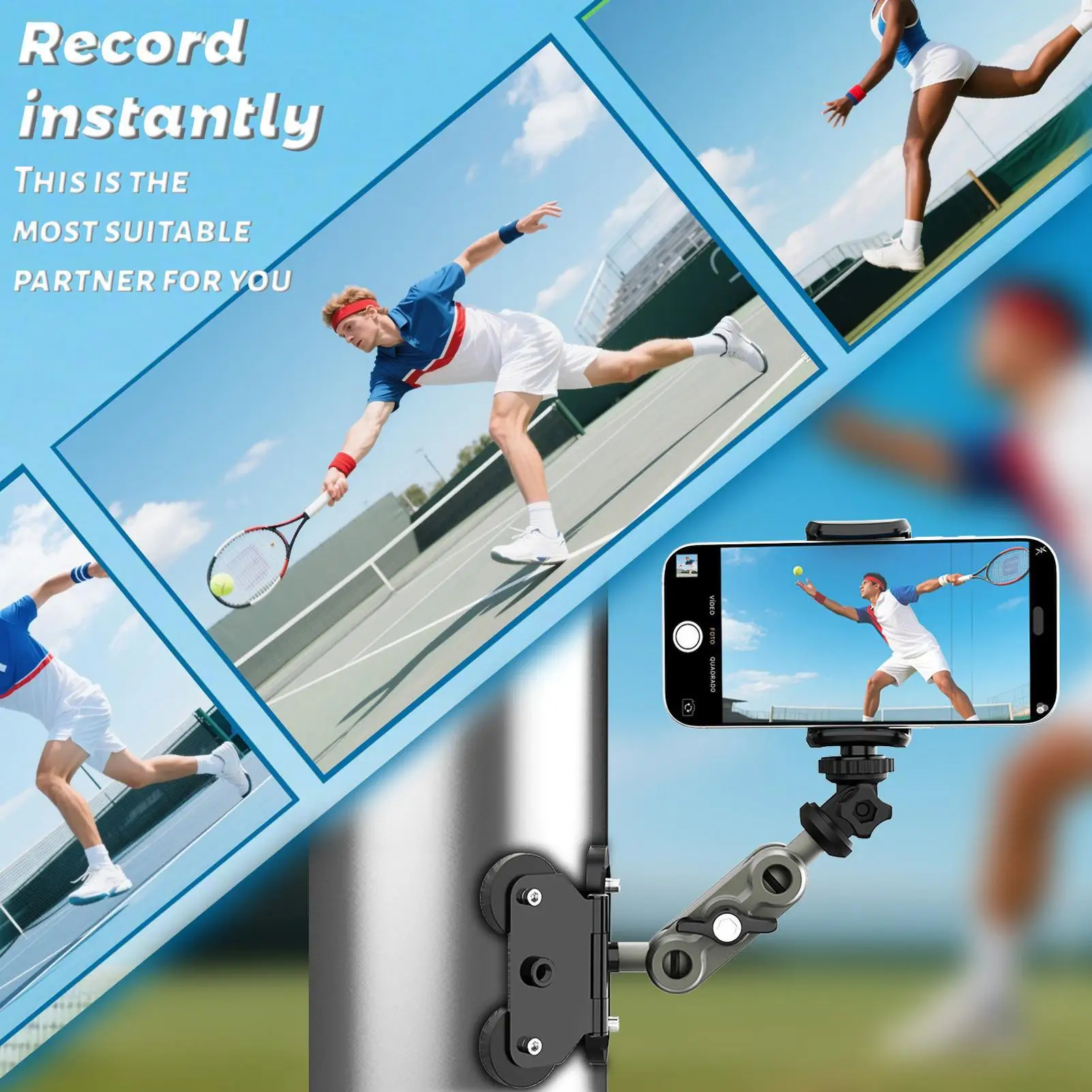 Camera Mount For Fence Adjustable Magnetic Smartphone Bracket Fence Post Tennis Camera Bracket For Women Men Teens Adults
Camera Mount For Fence Adjustable Magnetic Smartphone Bracket Fence Post Tennis Camera Bracket For Women Men Teens Adults