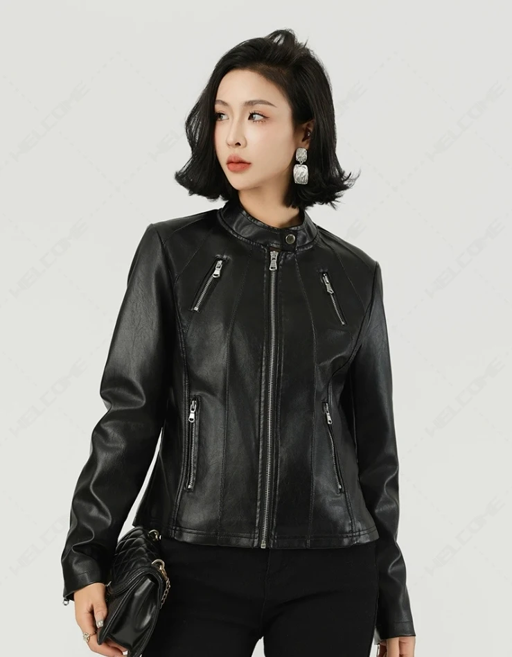 2025 New Slim-fit Women's Leather Jacket Slim-fit Coat European and American Leather Women's Senior Sense Cross-border Eu
2025 New Slim-fit Women's Leather Jacket Slim-fit Coat European and American Leather Women's Senior Sense Cross-border Eu