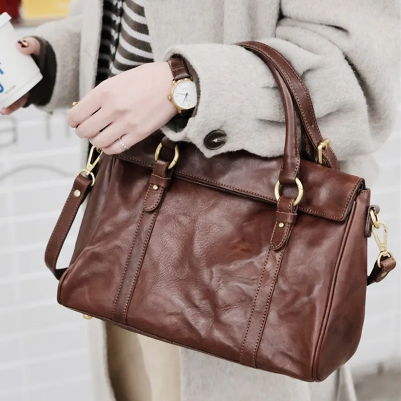 Genuine Leather Women Handbags Hand-held A4 Briefcase Shoulder School Bag Commuter Cowhide Retro Messenger Crossbody Bags 2024
Genuine Leather Women Handbags Hand-held A4 Briefcase Shoulder School Bag Commuter Cowhide Retro Messenger Crossbody Bags 2024