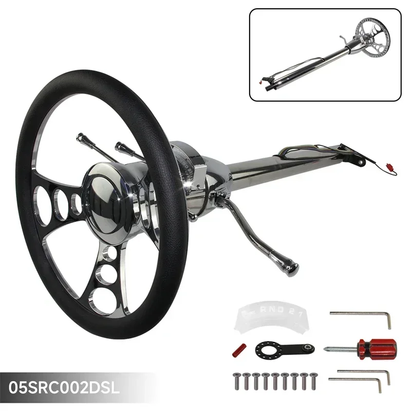 Electrophoretic Coating 32''/30''/28'' Inch LR GM Tilt AT Automatic Style Steering Column +9 Bolt Steering Wheel Silver/Black
Electrophoretic Coating 32''/30''/28'' Inch LR GM Tilt AT Automatic Style Steering Column +9 Bolt Steering Wheel Silver/Black