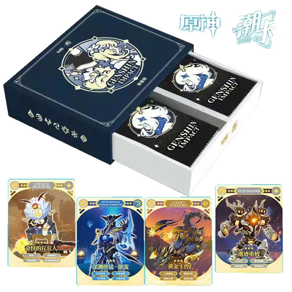 Genuine Genshin Impact Game Cards Collection for Children Rare Limited Hot Stamping Silver Cards Hobbies Friend Birthday Gifts
Genuine Genshin Impact Game Cards Collection for Children Rare Limited Hot Stamping Silver Cards Hobbies Friend Birthday Gifts