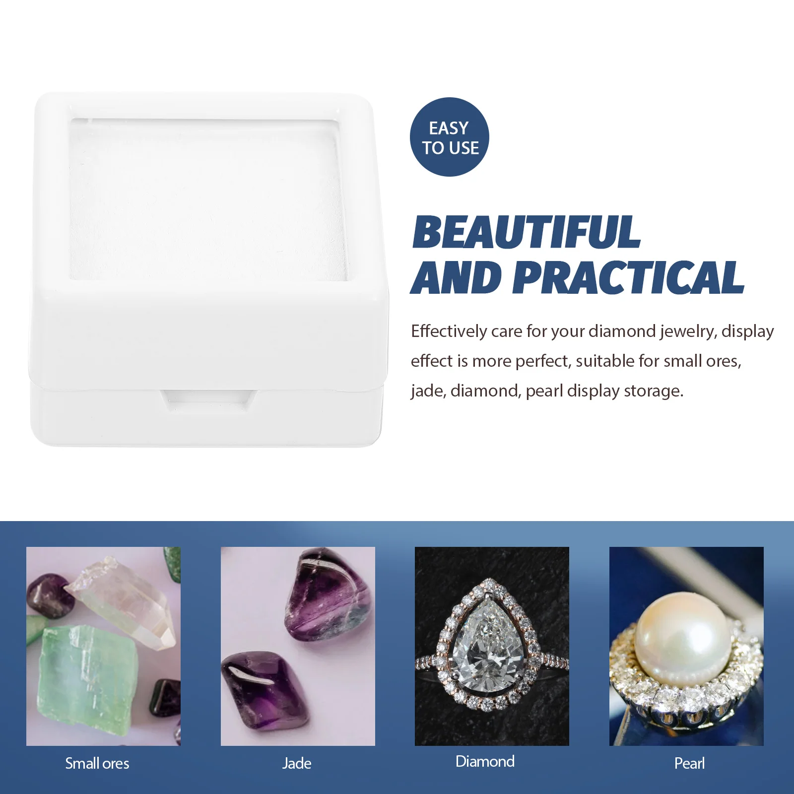 20pcs Storage Display Box Rings Jewelry Holder Case Stand Abs Flip Lid Ring Box Proposal Wedding Anniversary Organizer
20pcs Storage Display Box Rings Jewelry Holder Case Stand Abs Flip Lid Ring Box Proposal Wedding Anniversary Organizer