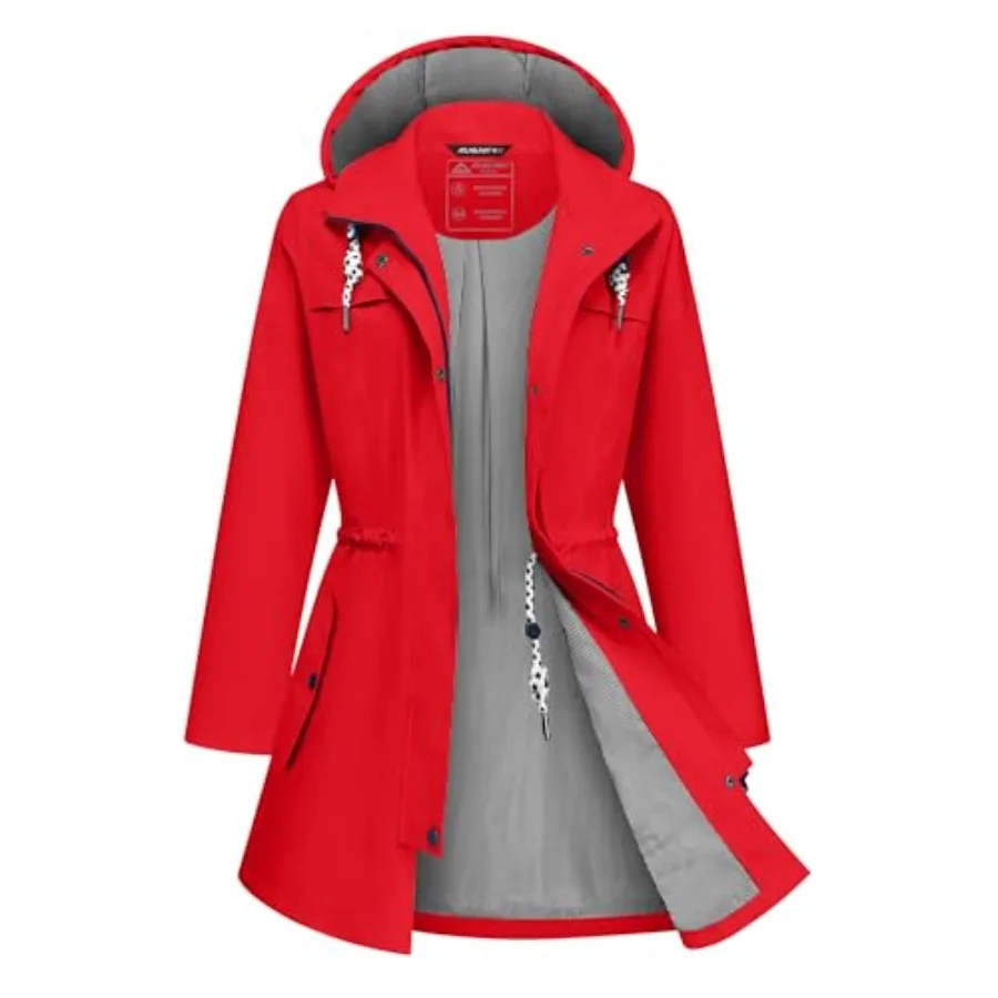 Rain Jacket Women Waterproof Long Lightweight Raincoat Hooded Windbreaker Outdoor Trench Coat S-3XL
Rain Jacket Women Waterproof Long Lightweight Raincoat Hooded Windbreaker Outdoor Trench Coat S-3XL