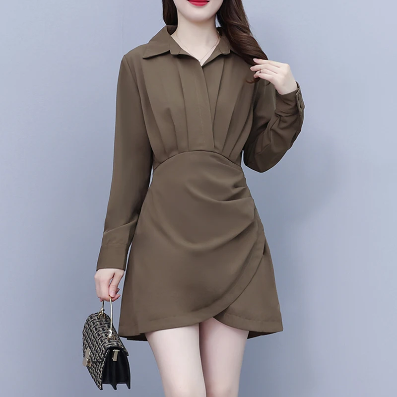 Women's Dress Spring New Fashion Versatile Dress Temperament Slim Hepburn Style Solid Color Mini Dress Office 2023
Women's Dress Spring New Fashion Versatile Dress Temperament Slim Hepburn Style Solid Color Mini Dress Office 2023