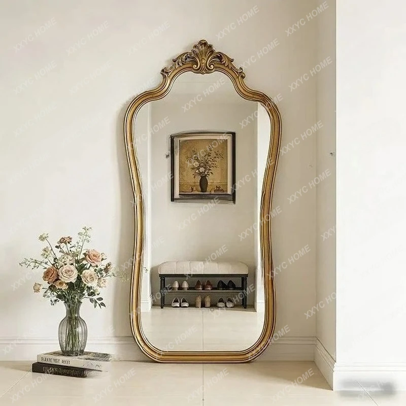 L retro special-shaped living room full-length mirror, hallway wall-mounted carved full-length mirror
L retro special-shaped living room full-length mirror, hallway wall-mounted carved full-length mirror