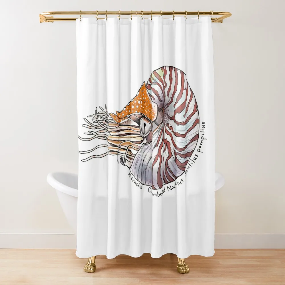 Chambered Nautilus - white Shower Curtain Bathroom Decor Funny Shower For Shower Set For Bathroom Curtain
Chambered Nautilus - white Shower Curtain Bathroom Decor Funny Shower For Shower Set For Bathroom Curtain