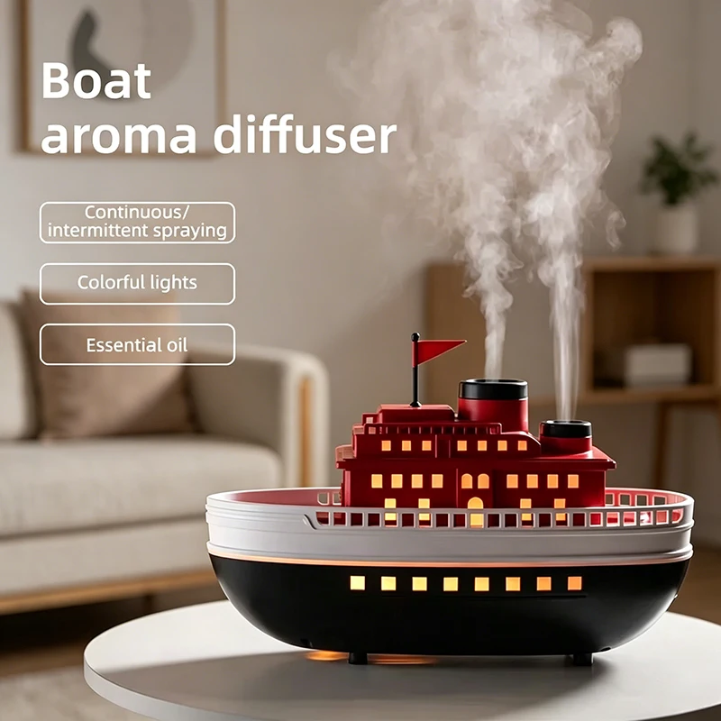 Ship Model Air Humidifier 300ml Essential Oil Double Spray 5V USB RGB Light Aroma Diffuser Night Light for Home Decor
Ship Model Air Humidifier 300ml Essential Oil Double Spray 5V USB RGB Light Aroma Diffuser Night Light for Home Decor