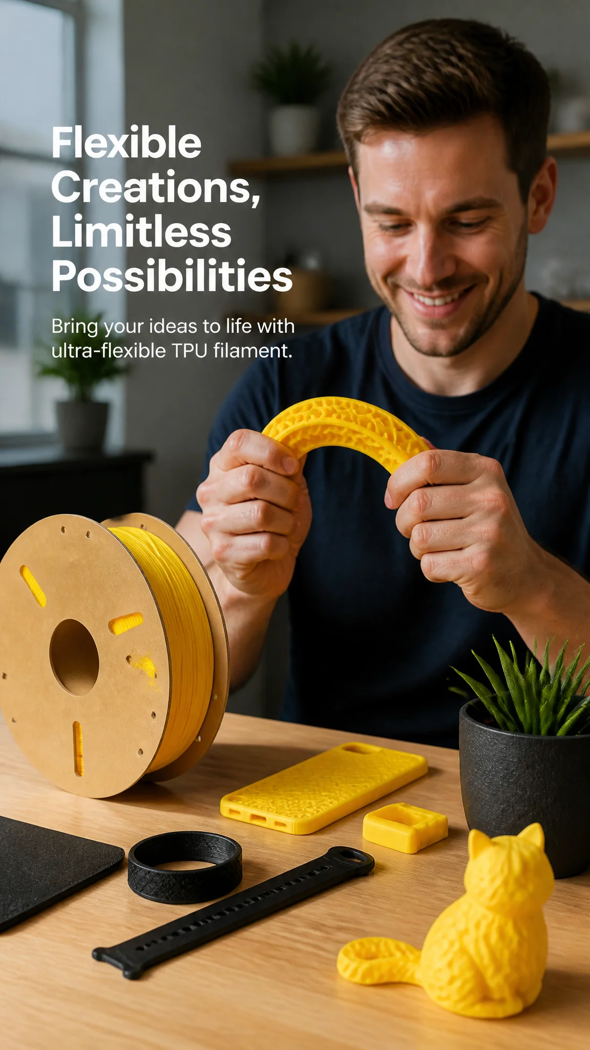 TPU 95A 3D Printing Filament 250g 1.75mm High Elastic Flexible Material Industrial Grade 3D Printer Consumables
TPU 95A 3D Printing Filament 250g 1.75mm High Elastic Flexible Material Industrial Grade 3D Printer Consumables