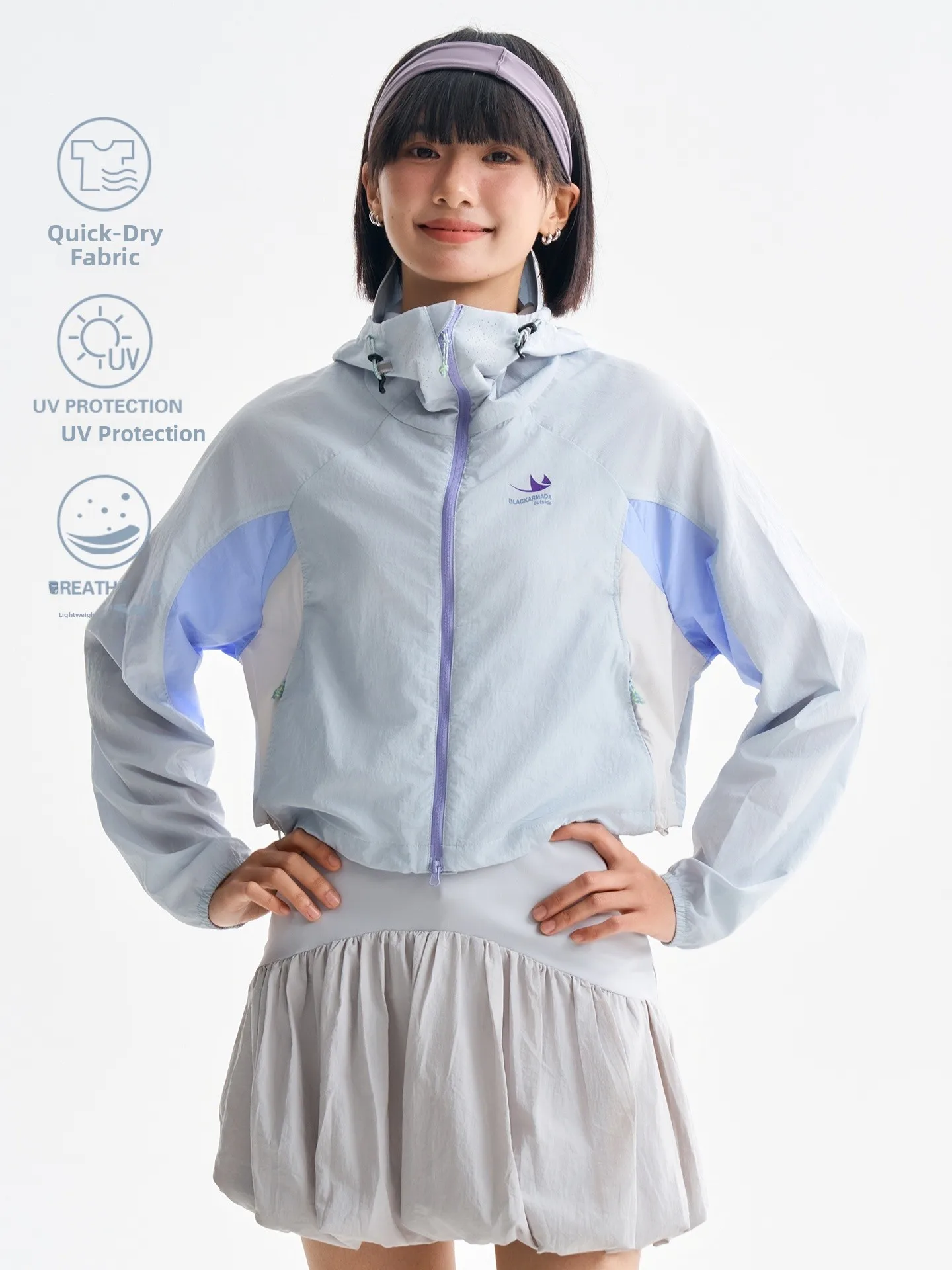 Outdoor Color Block Short Women's Jacket Breathable Quick Dry Lightweight Fleece Hooded Zipper Closure Nylon Summer Coat
Outdoor Color Block Short Women's Jacket Breathable Quick Dry Lightweight Fleece Hooded Zipper Closure Nylon Summer Coat