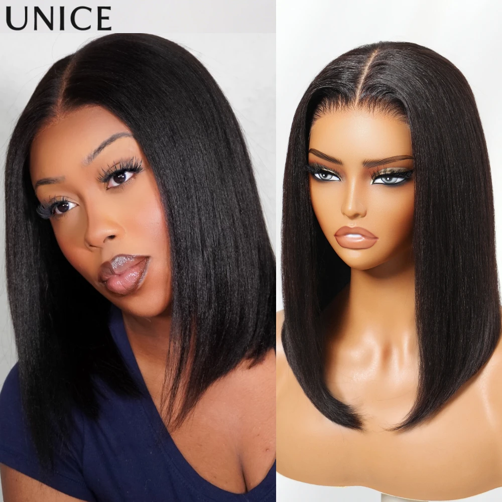 UNice 100% Human Hair Wigs 7x5 Lace Glueless Yaki Straight Bob Wig With Drawstring & Layers
UNice 100% Human Hair Wigs 7x5 Lace Glueless Yaki Straight Bob Wig With Drawstring & Layers
