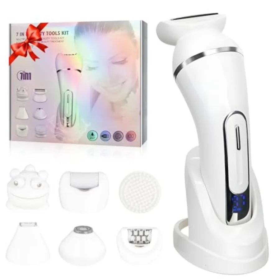 3.0 Women Face Epilator 7-in-1 Rechargeable Facial Hair Remover with LED Battery Display Facial Shaver for Face Eyebrow Nose Tr
3.0 Women Face Epilator 7-in-1 Rechargeable Facial Hair Remover with LED Battery Display Facial Shaver for Face Eyebrow Nose Tr