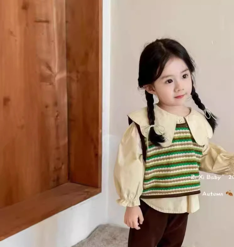 Girls' Set Autumn 2025 New Women's Treasure Fashionable and Casual 3-Piece Set Children's Bottom Shirt Vest Pants
Girls' Set Autumn 2025 New Women's Treasure Fashionable and Casual 3-Piece Set Children's Bottom Shirt Vest Pants