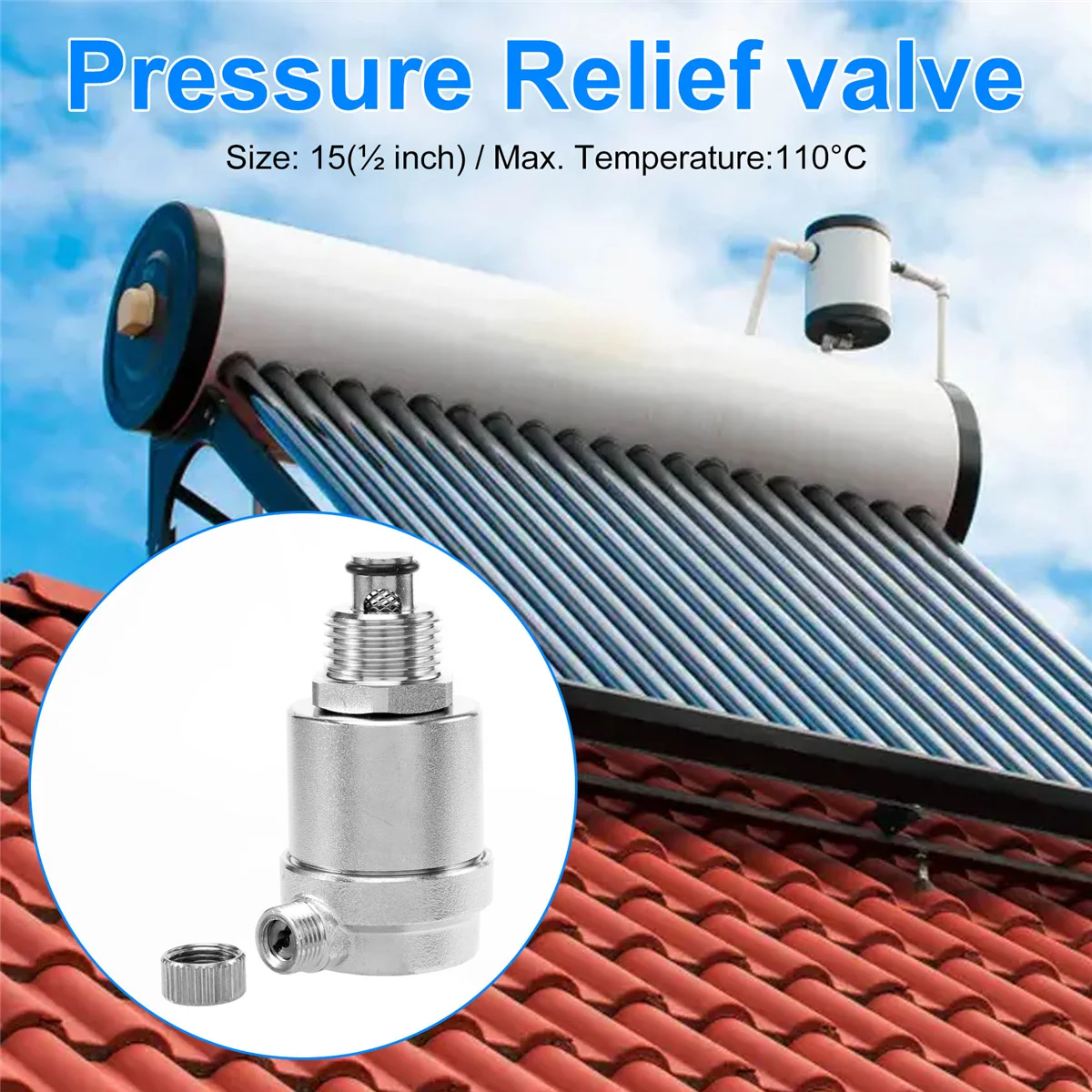 1/2 Inch Stainless Steel 304 Automatic Air Vent Valve for Solar Water Heater Pressure Relief Valve 10Bar CX
1/2 Inch Stainless Steel 304 Automatic Air Vent Valve for Solar Water Heater Pressure Relief Valve 10Bar CX