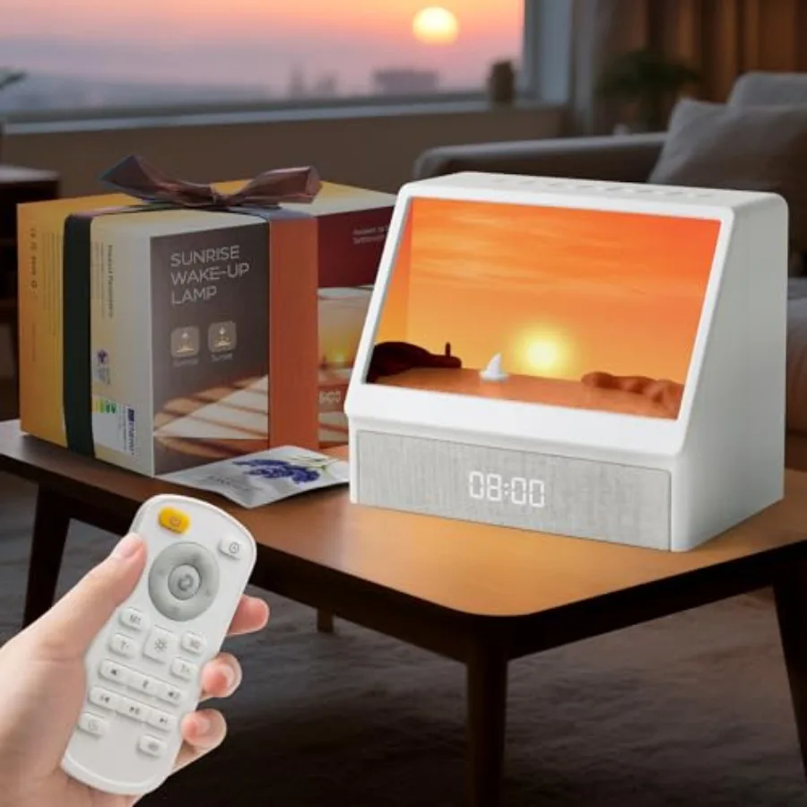 Sunrise Alarm Clock with Sound Machine, Sunlight Alarm Clock with 10 Scene Simulations for Sleep, 12 White Noise Sound Machine
Sunrise Alarm Clock with Sound Machine, Sunlight Alarm Clock with 10 Scene Simulations for Sleep, 12 White Noise Sound Machine
