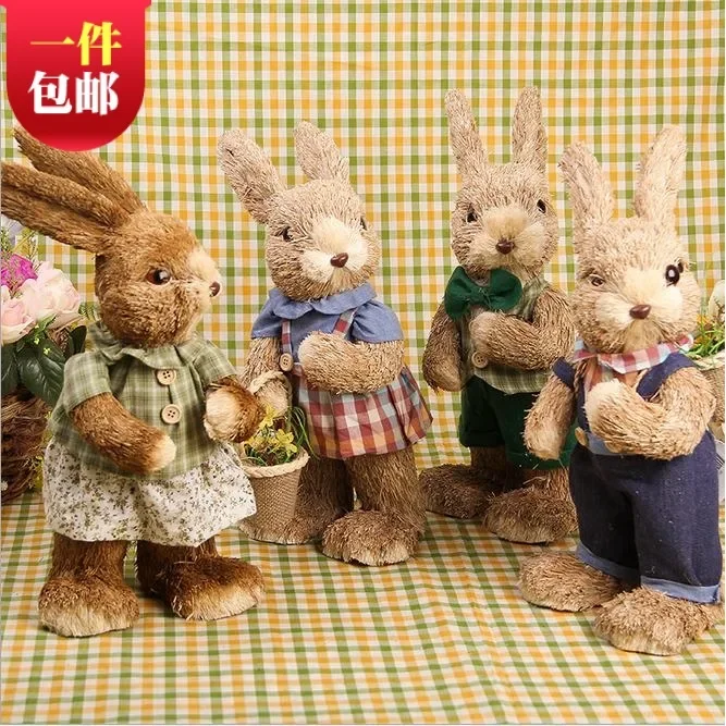 Easter Couple Rabbit Forest Straw Animal Ornaments Wedding Photography Props Home Decoration Valentine's Day Gift
Easter Couple Rabbit Forest Straw Animal Ornaments Wedding Photography Props Home Decoration Valentine's Day Gift
