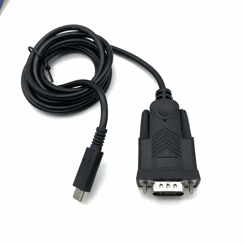 Cabo USB para serial para computador e impressora, rs232, conectores de pinos db9, tipo c para rs232