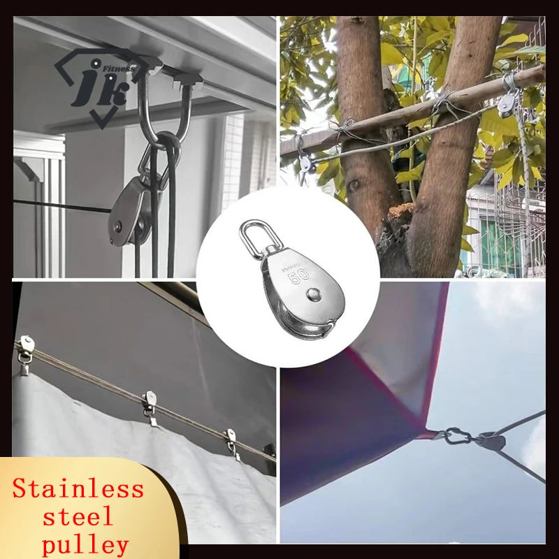 Stainless Steel Pulley, Steel Wire Rope, U-shaped Fixed Hook, Lifting Wheel, Roller, Single Wheel, Small
Stainless Steel Pulley, Steel Wire Rope, U-shaped Fixed Hook, Lifting Wheel, Roller, Single Wheel, Small