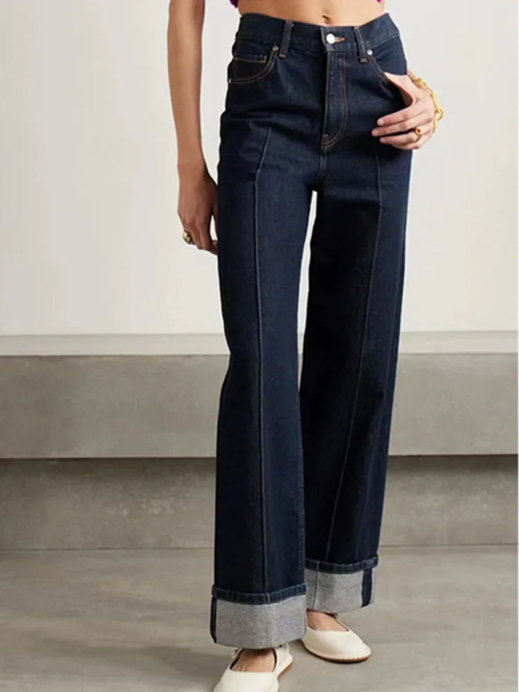 Women's Wide Leg Denim Pants 2024 New Spring Mid Waist Edge Curl Stretch Loose Casual Simple Straight Long Jeans
Women's Wide Leg Denim Pants 2024 New Spring Mid Waist Edge Curl Stretch Loose Casual Simple Straight Long Jeans