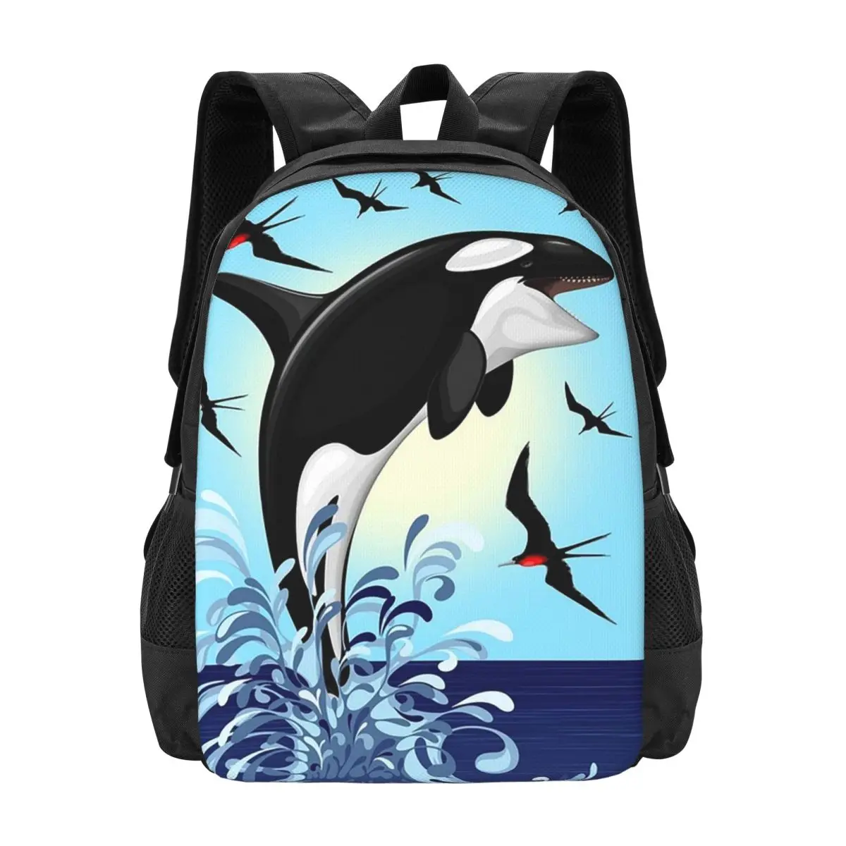 Рюкзак Orca Killer Whale Jumping Out The Ocean, горячая распродажа, вместительный рюкзак, школьная сумка, сумки на плечо для мужчин и женщин
Рюкзак Orca Killer Whale Jumping Out The Ocean, горячая распродажа, вместительный рюкзак, школьная сумка, сумки на плечо для мужчин и женщин
