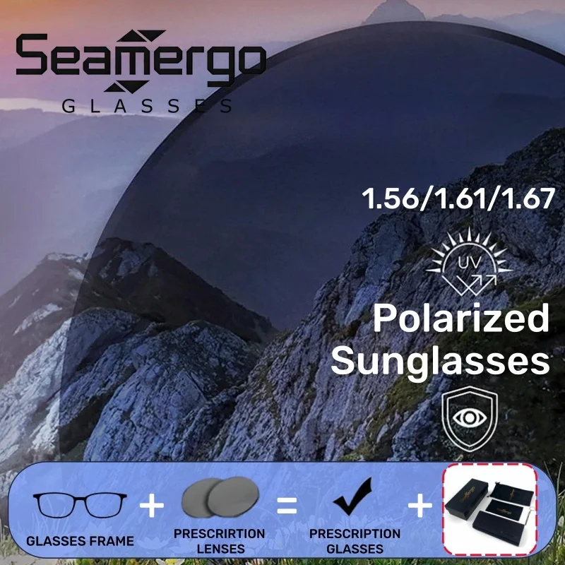 SEAMERGO 1.56/1.6/1.67 Customized Polarized Sunglasses Lenses No Astigmatic or With Astigmatic UV Anti-glare Driving Glasses
SEAMERGO 1.56/1.6/1.67 Customized Polarized Sunglasses Lenses No Astigmatic or With Astigmatic UV Anti-glare Driving Glasses