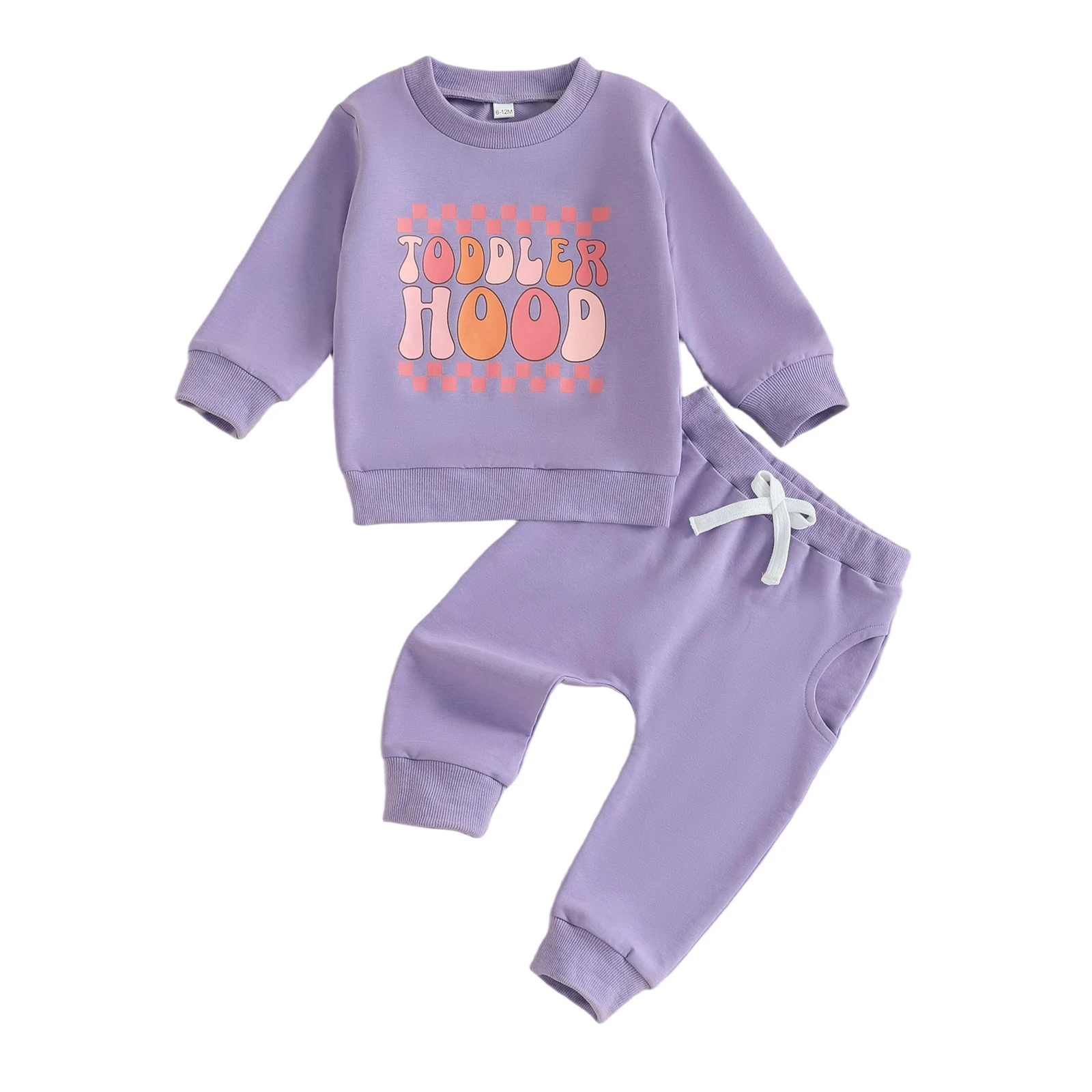 Baby Girls 2-piece Outfit Letters Print Long Sleeve Crew Neck Sweatshirt with Elastic Waist Sweatpants Fall Clothes
Baby Girls 2-piece Outfit Letters Print Long Sleeve Crew Neck Sweatshirt with Elastic Waist Sweatpants Fall Clothes