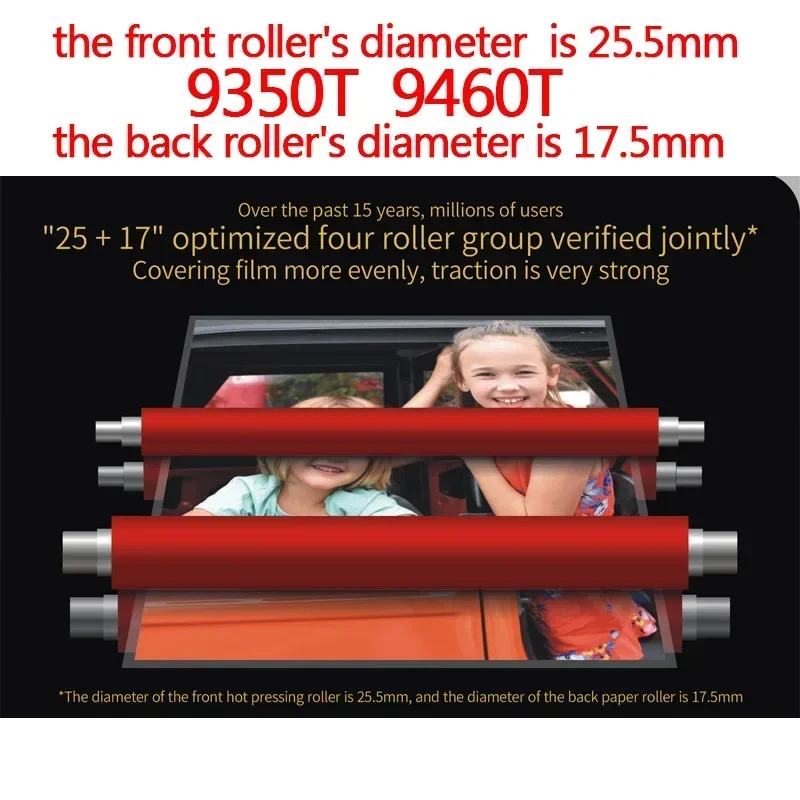 9460T The Front Roller's Diameter 25.5mm /The Back Roller's Diameter is 17.5mm For Laminating Machine
9460T The Front Roller's Diameter 25.5mm /The Back Roller's Diameter is 17.5mm For Laminating Machine