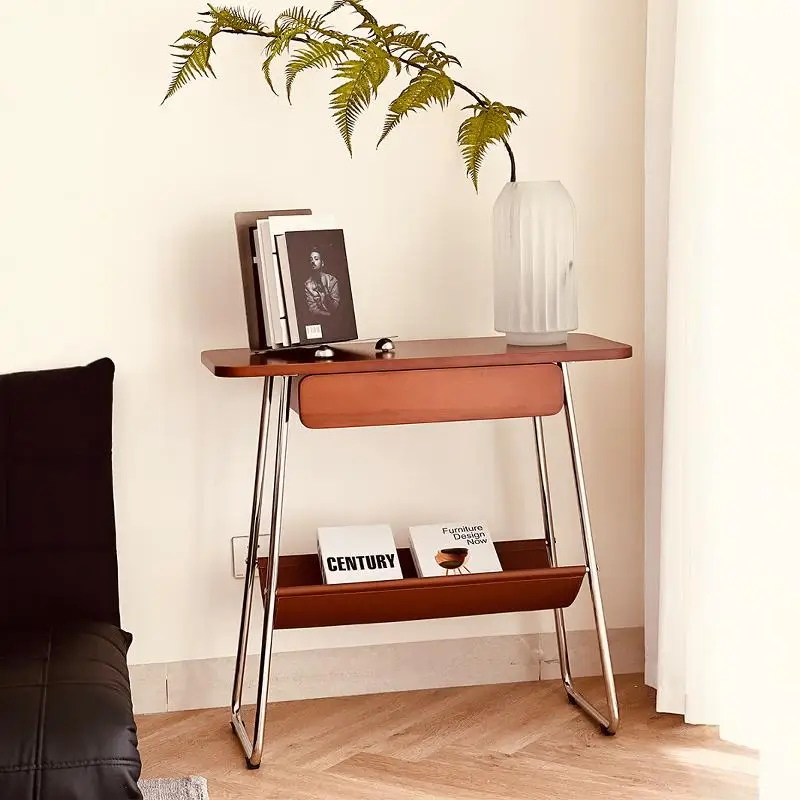 Quaint and elegant entrance table Solid wood mini dressing table Stainless steel desk
Quaint and elegant entrance table Solid wood mini dressing table Stainless steel desk