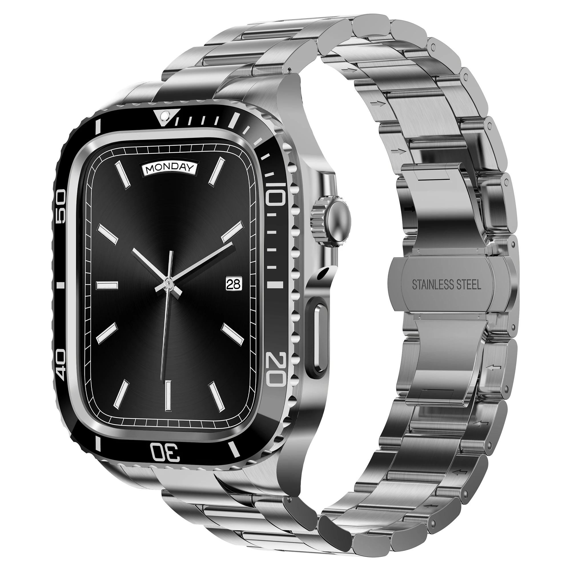 Luxury Stainless Steel Case+Strap For Apple Watch Band 44mm 45mm metal Bumper Cover Accessories iwatch series 8 9 6 5 SE 7 Strap
Luxury Stainless Steel Case+Strap For Apple Watch Band 44mm 45mm metal Bumper Cover Accessories iwatch series 8 9 6 5 SE 7 Strap