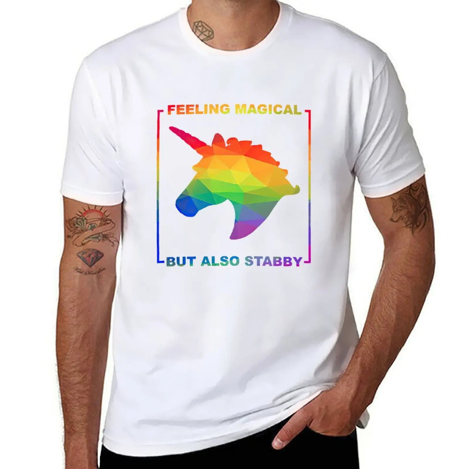 Feeling magical but also stabby Unicorn T-Shirt t shirt man casual t shirts cotton 100% T-Shirt
Feeling magical but also stabby Unicorn T-Shirt t shirt man casual t shirts cotton 100% T-Shirt