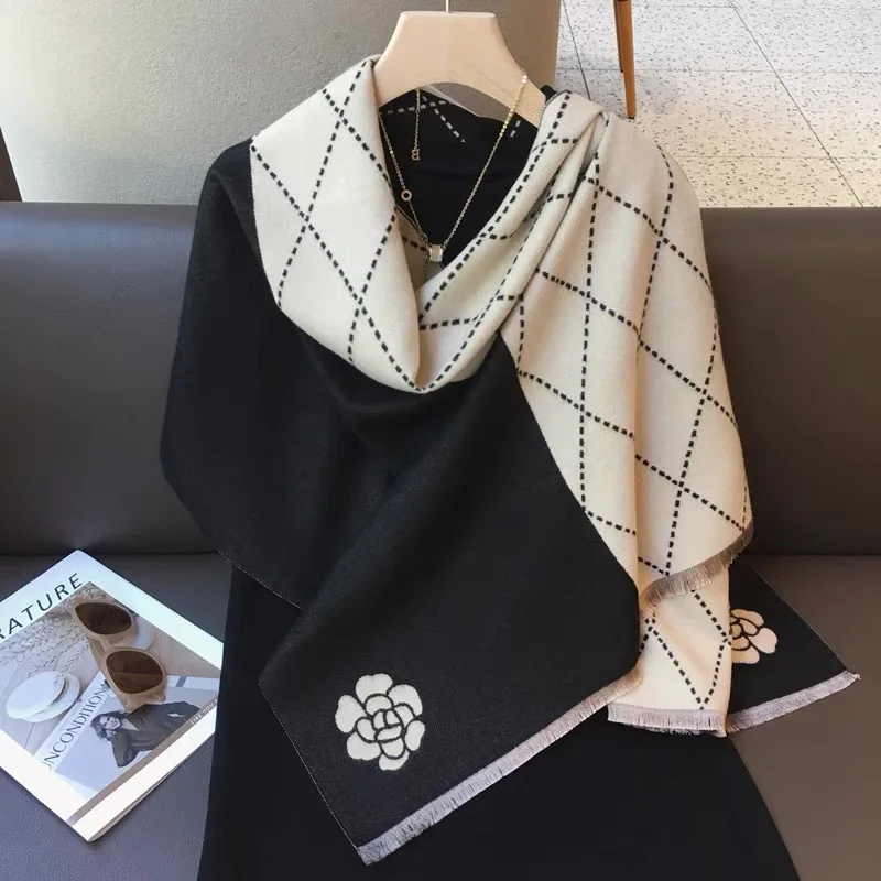 Elegant Faux Cashmere Scarf for Women - Tasseled Office Wrap Neck Warmer, Warm Neck Scarf Multi-Use as Blanket & Neck Support
Elegant Faux Cashmere Scarf for Women - Tasseled Office Wrap Neck Warmer, Warm Neck Scarf Multi-Use as Blanket & Neck Support