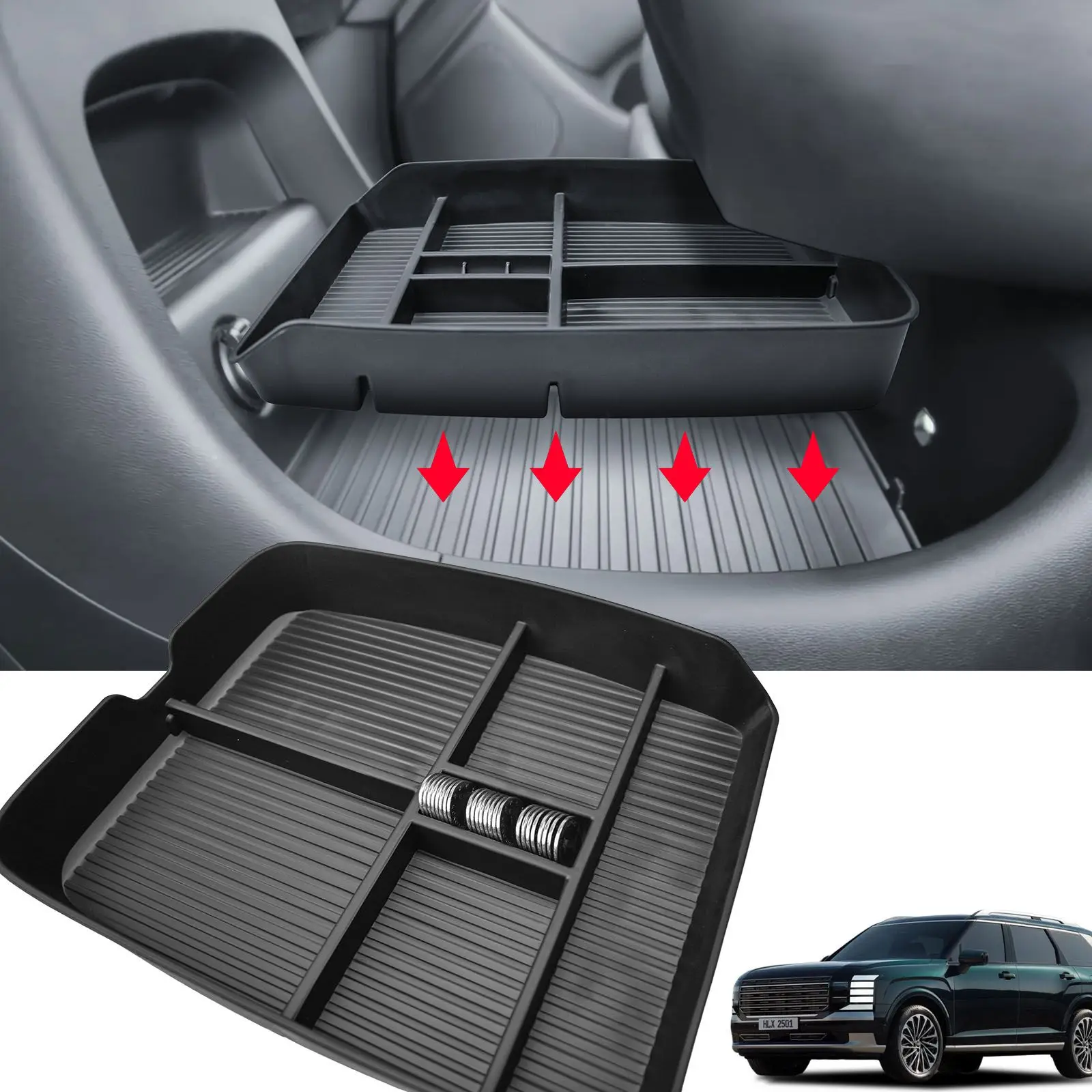 Floor Center Console Organizer Tray for 2026 hyundai palisade Lower Center Console Storage Box Interior Secondary Accessories
Floor Center Console Organizer Tray for 2026 hyundai palisade Lower Center Console Storage Box Interior Secondary Accessories