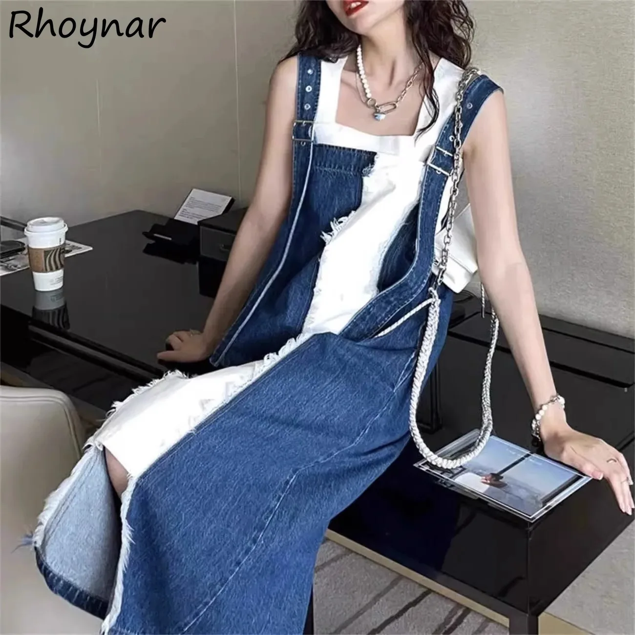 Dresses Women Sleeveless Patchwork Suspender Slim Fit Irregular Denim Korean Style Fashion Streetwear Summer Chic All-match
Dresses Women Sleeveless Patchwork Suspender Slim Fit Irregular Denim Korean Style Fashion Streetwear Summer Chic All-match