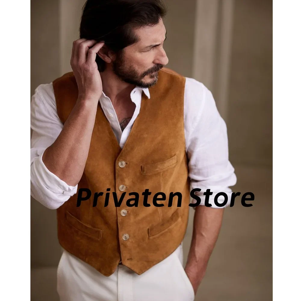 Мужской жилет, современный замшевый бархатный кардиган цвета хаки, костюм на 10 пуговицах, жилет без рукавов, западный ковбойский ковбойский жилет с карманом в стиле панк, chaleco 
Мужской жилет, современный замшевый бархатный кардиган цвета хаки, костюм на 10 пуговицах, жилет без рукавов, западный ковбойский ковбойский жилет с карманом в стиле панк, chaleco