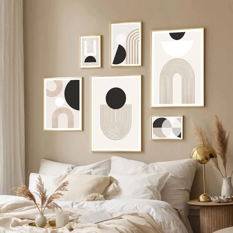 Modern minimalist Morandi abstract geometric pattern Nordic style bedroom living room background wall painting canvas core
Modern minimalist Morandi abstract geometric pattern Nordic style bedroom living room background wall painting canvas core