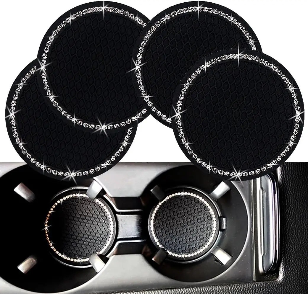 4 PCS Bling Car Cup Coaster, 2.75 Inch Anti Slip Shockproof Embedded Drink Mat, Dustproof Automotive Interior Accessories Mat, U
4 PCS Bling Car Cup Coaster, 2.75 Inch Anti Slip Shockproof Embedded Drink Mat, Dustproof Automotive Interior Accessories Mat, U