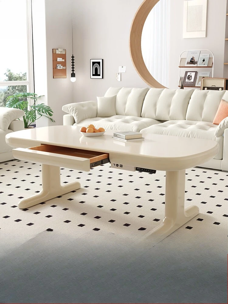 Movable lifting coffee table dining table dual-purpose two-in-one electric cream wind small apartment living room rock
Movable lifting coffee table dining table dual-purpose two-in-one electric cream wind small apartment living room rock