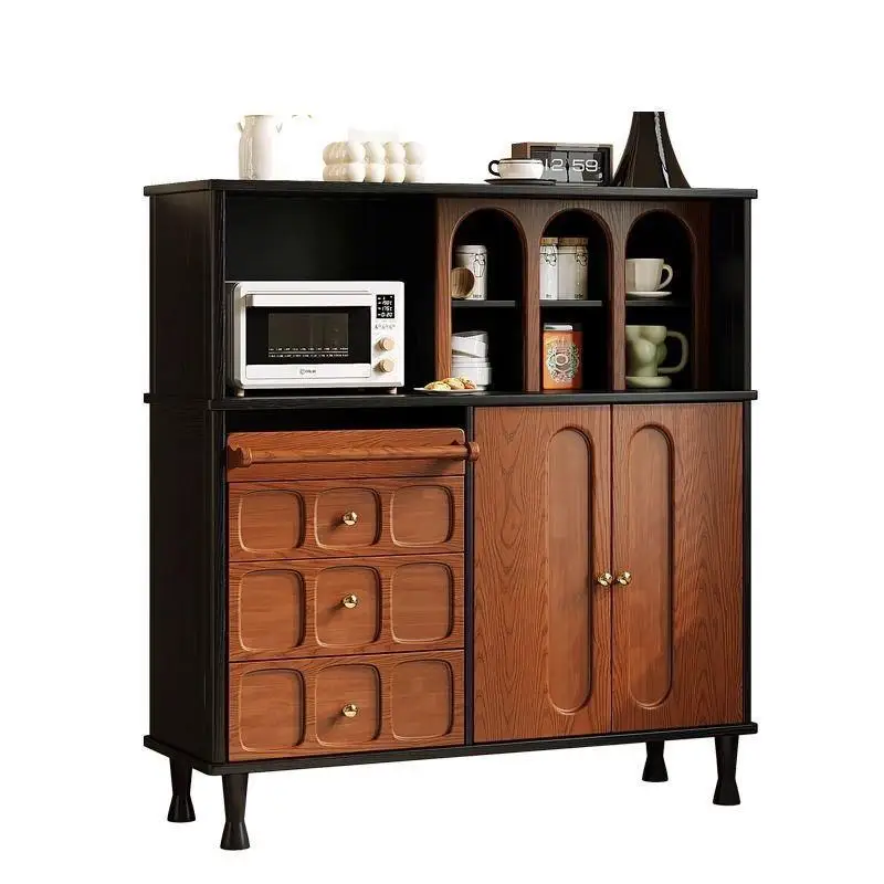 French retro solid wood dining side cabinet medieval American storage locker household living room storage
French retro solid wood dining side cabinet medieval American storage locker household living room storage