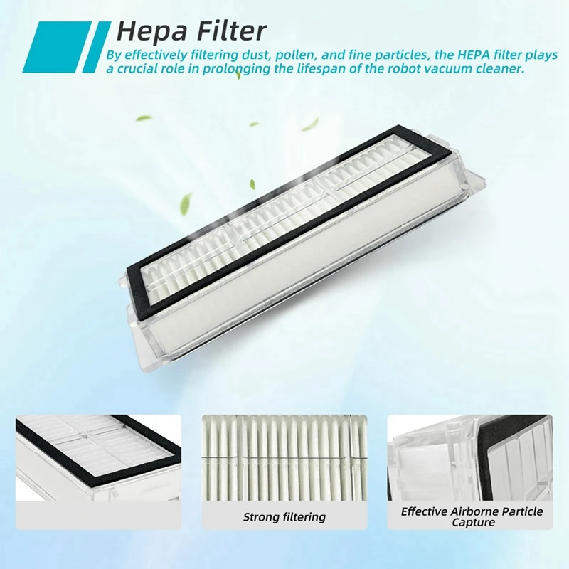Vacuum Cleaner Replacement Kit Robot Vacuum Cleaner Replacement Kit for L20 Ultra / L30 Ultra: Brushes, Filters, Mop Pads, Etc.
Vacuum Cleaner Replacement Kit Robot Vacuum Cleaner Replacement Kit for L20 Ultra / L30 Ultra: Brushes, Filters, Mop Pads, Etc.